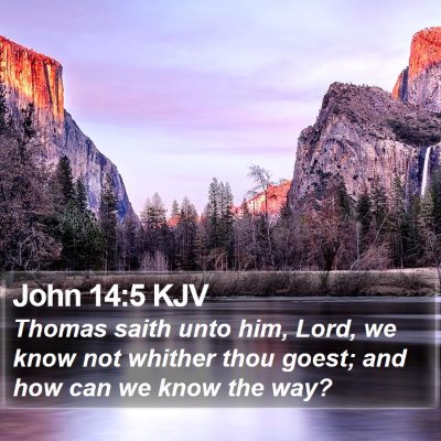 John 14:5 KJV Bible Verse Image