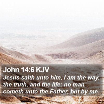 John 14:6 KJV Bible Verse Image