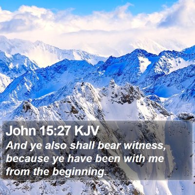 John 15:27 KJV Bible Verse Image