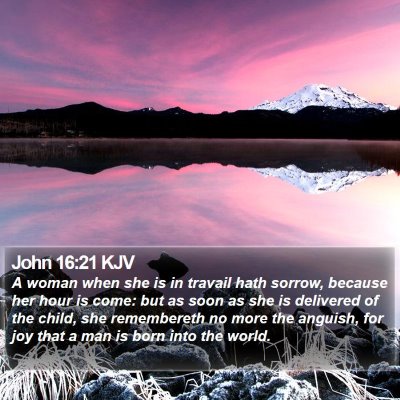 John 16:21 KJV Bible Verse Image