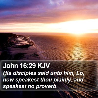 John 16:29 KJV Bible Verse Image