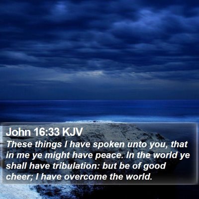 John 16:33 KJV Bible Verse Image