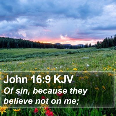 John 16:9 KJV Bible Verse Image