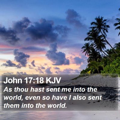 John 17:18 KJV Bible Verse Image