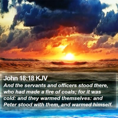 John 18:18 KJV Bible Verse Image