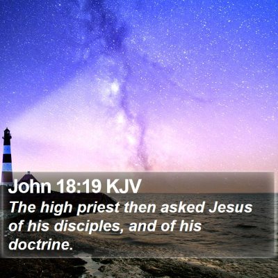John 18:19 KJV Bible Verse Image
