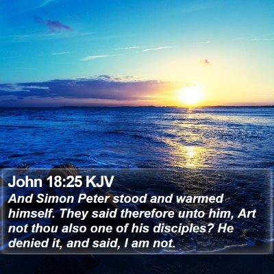 John 18:25 KJV Bible Verse Image
