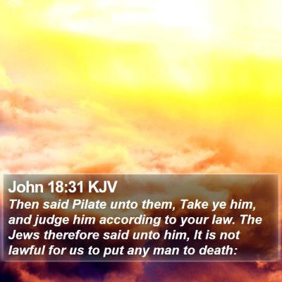 John 18:31 KJV Bible Verse Image