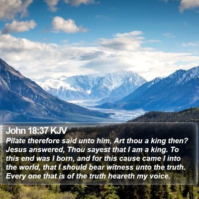 John 18:37 KJV Bible Verse Image