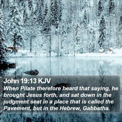 John 19:13 KJV Bible Verse Image