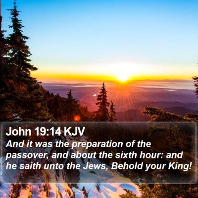 John 19:14 KJV Bible Verse Image