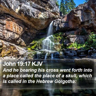 John 19:17 KJV Bible Verse Image