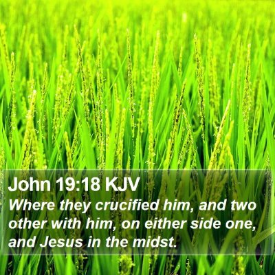 John 19:18 KJV Bible Verse Image