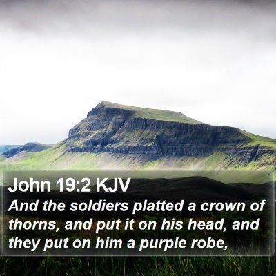 John 19:2 KJV Bible Verse Image