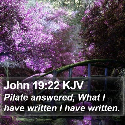 John 19:22 KJV Bible Verse Image