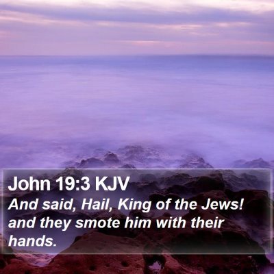 John 19:3 KJV Bible Verse Image
