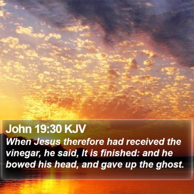 John 19:30 KJV Bible Verse Image