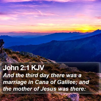 John 2:1 KJV Bible Verse Image