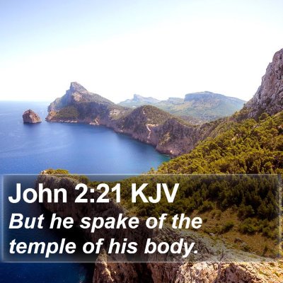 John 2:21 KJV Bible Verse Image