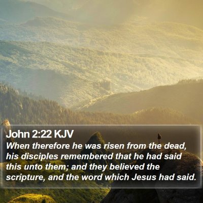 John 2:22 KJV Bible Verse Image
