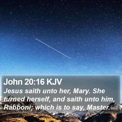 John 20:16 KJV Bible Verse Image