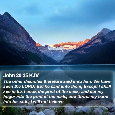 John 20:25 KJV Bible Verse Image
