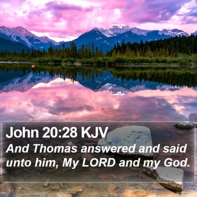John 20:28 KJV Bible Verse Image