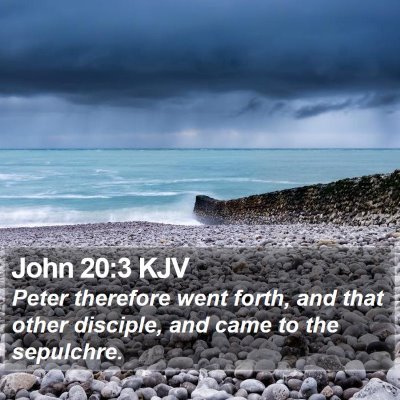 John 20:3 KJV Bible Verse Image