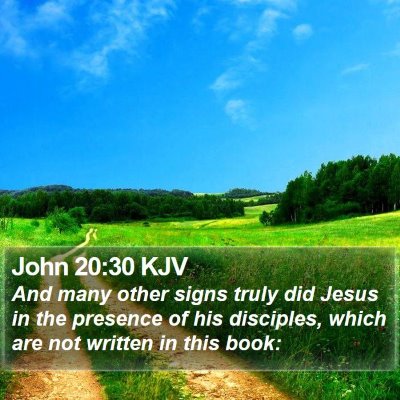 John 20:30 KJV Bible Verse Image