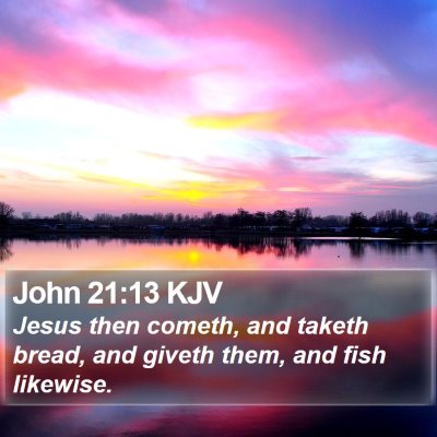John 21:13 KJV Bible Verse Image