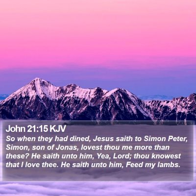 John 21:15 KJV Bible Verse Image