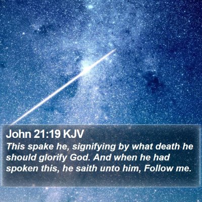 John 21:19 KJV Bible Verse Image