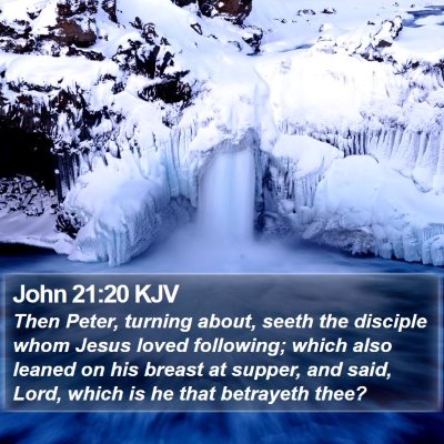 John 21:20 KJV Bible Verse Image