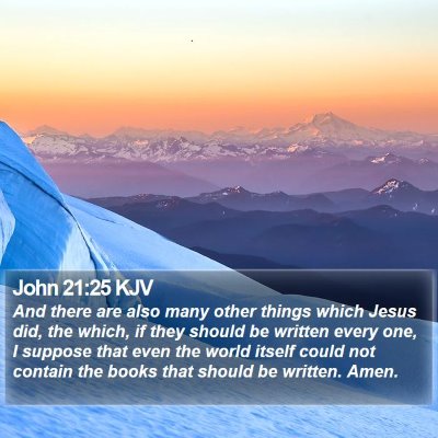 John 21:25 KJV Bible Verse Image