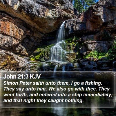 John 21:3 KJV Bible Verse Image