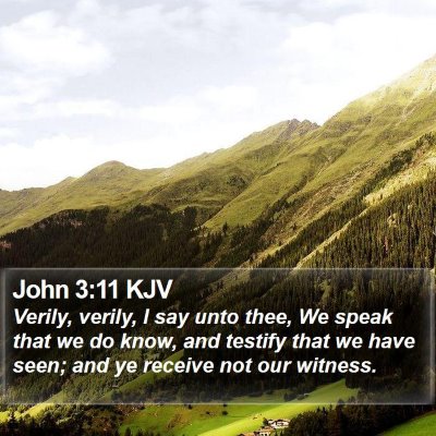 John 3:11 KJV Bible Verse Image
