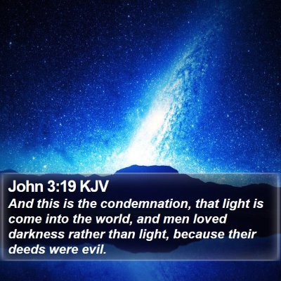 John 3:19 KJV Bible Verse Image