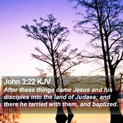John 3:22 KJV Bible Verse Image