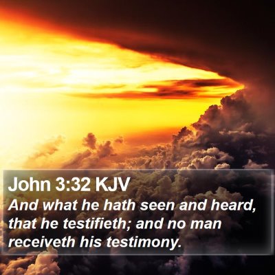 John 3:32 KJV Bible Verse Image