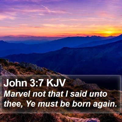 John 3:7 KJV Bible Verse Image