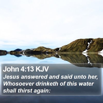 John 4:13 KJV Bible Verse Image