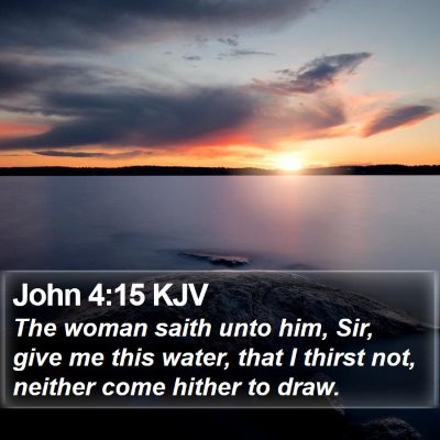 John 4:15 KJV Bible Verse Image