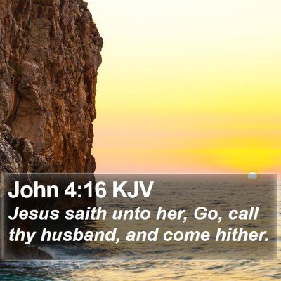 John 4:16 KJV Bible Verse Image
