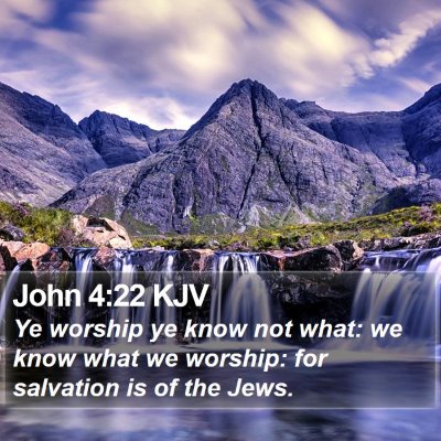 John 4:22 KJV Bible Verse Image