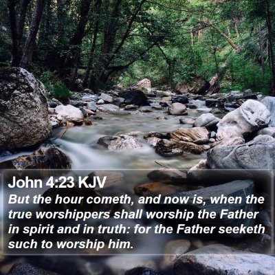 John 4:23 KJV Bible Verse Image