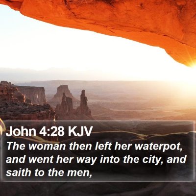 John 4:28 KJV Bible Verse Image
