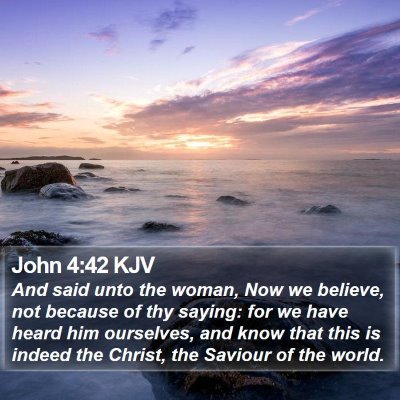 John 4:42 KJV Bible Verse Image