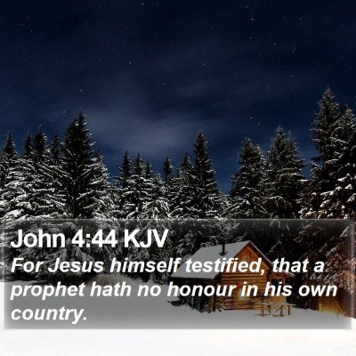 John 4:44 KJV Bible Verse Image