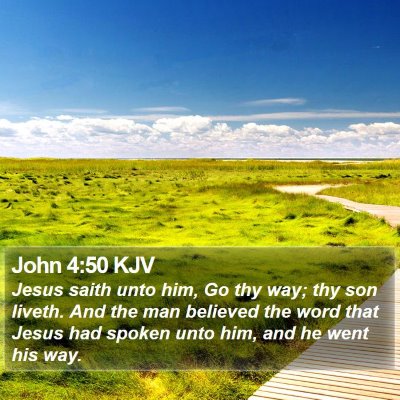 John 4:50 KJV Bible Verse Image