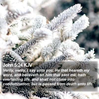 John 5:24 KJV Bible Verse Image